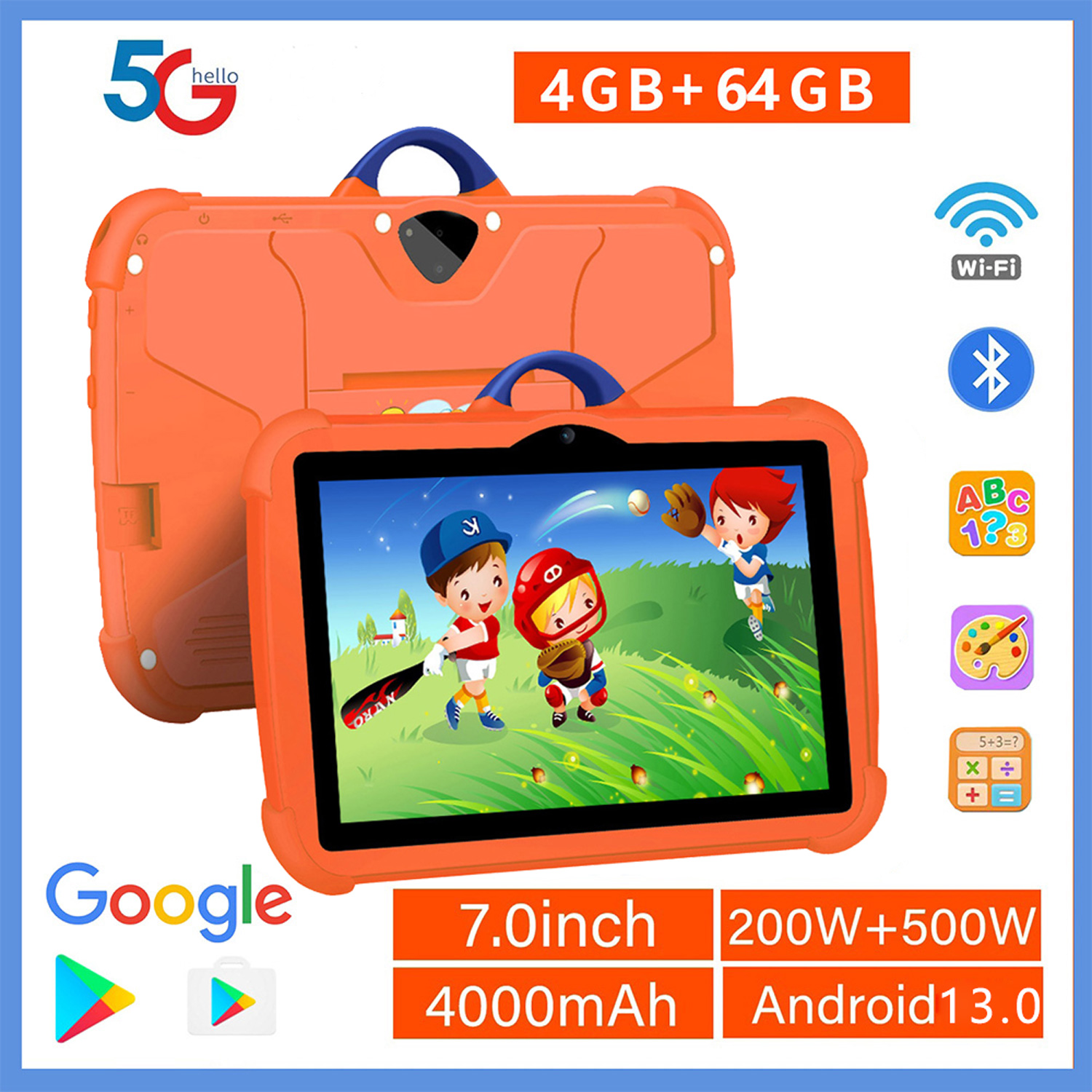 New 5G WiFi 7 Inch Google Tabl - Kids Tablet With Accessories 评论和价格