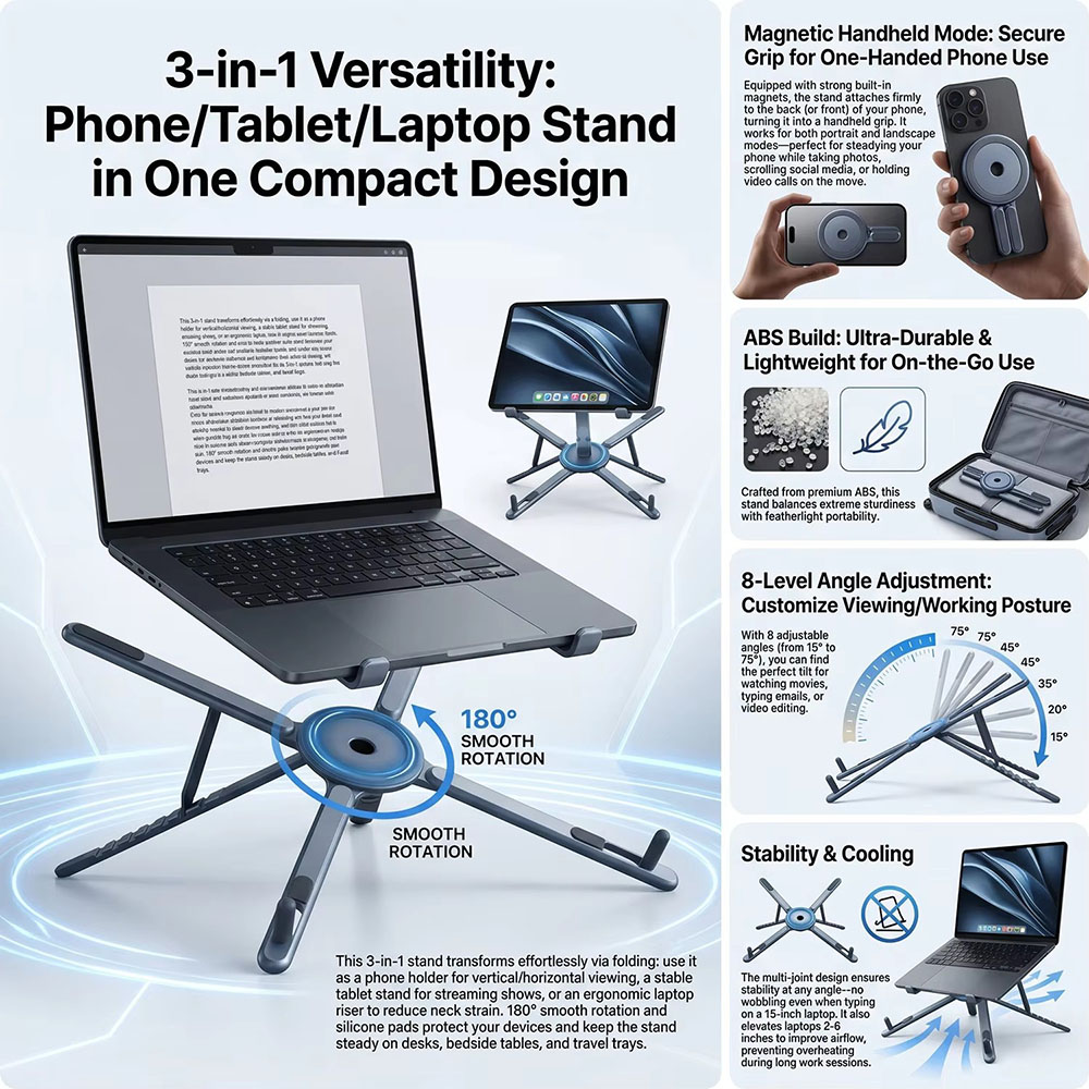 Portable Magnetic Phone Holder - Tablet Ipad Accessories 评论和价格