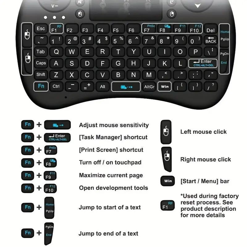 Mini Wireless Keyboard 2.4GHz  - Windows Tablet Accessories 评论和价格